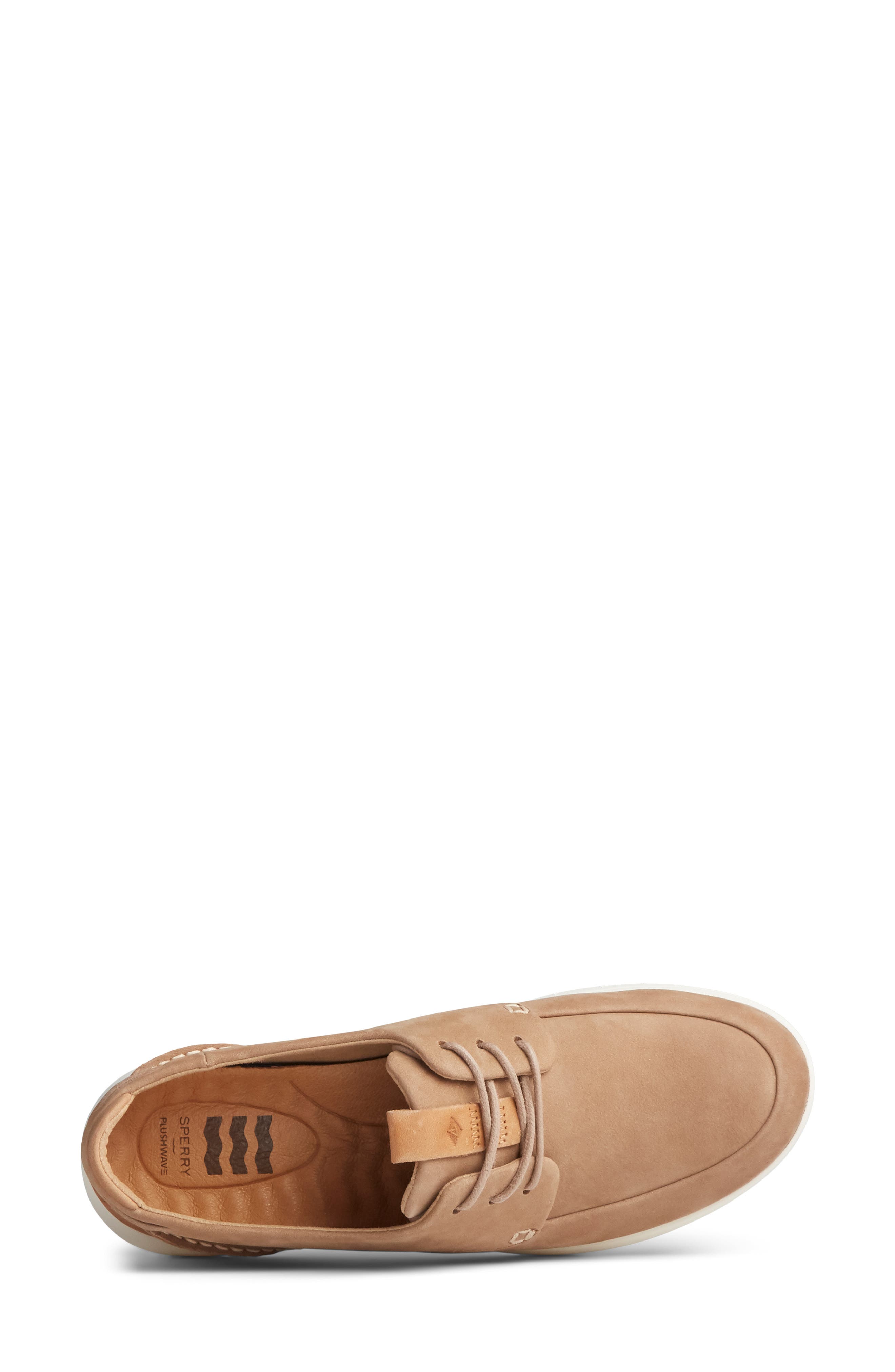 Coastal Boat Shoe, Alternate, color, OATMEAL PLUSH LEATHER