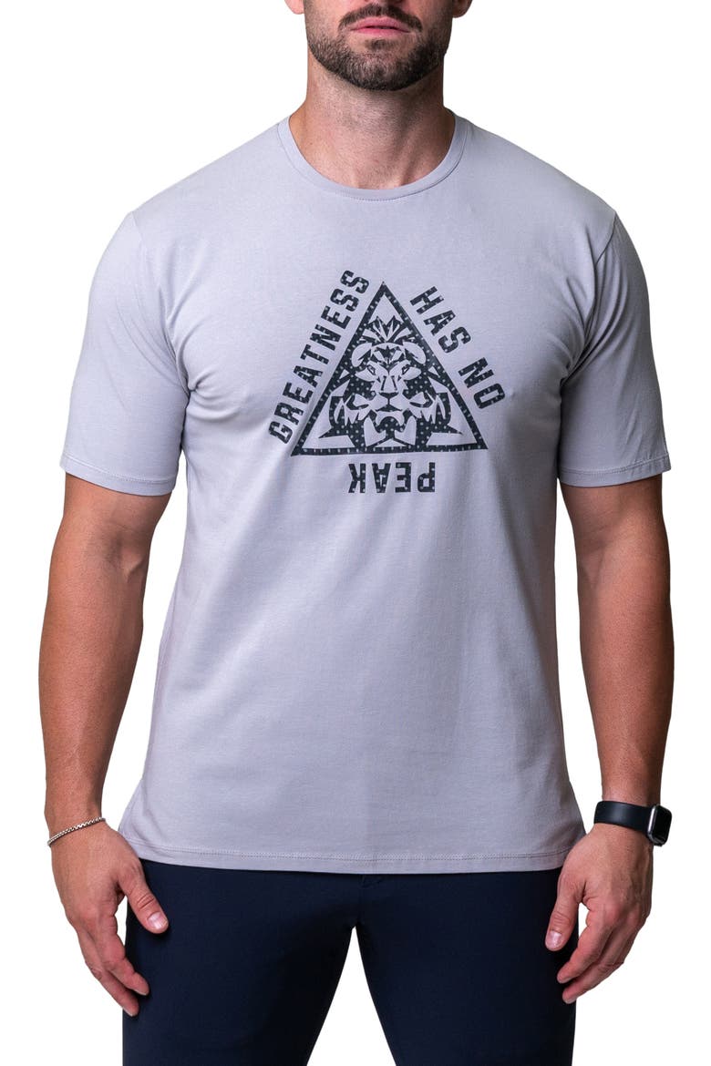 Greatness Triangle Stretch Cotton Graphic T-Shirt, Main, color, WHITE