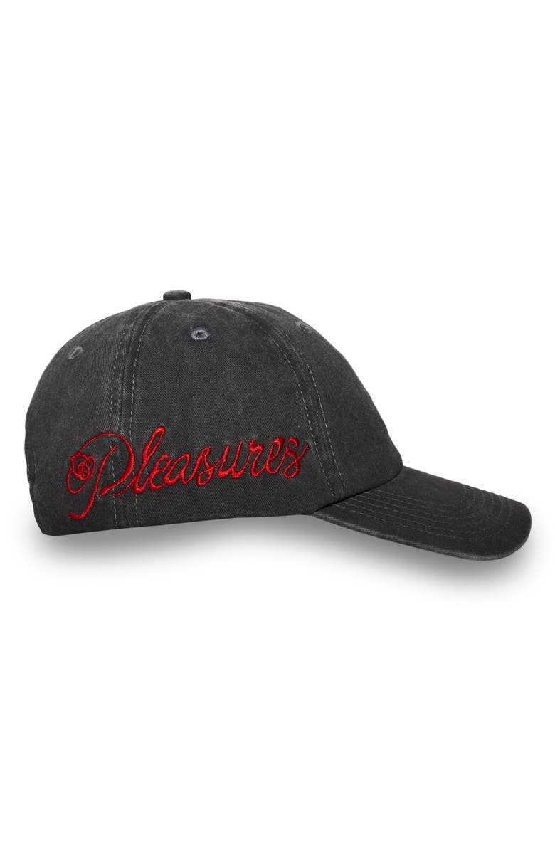 PLEASURES Scrawl Adjustable Cotton Twill Baseball Cap, Alternate, color, Black