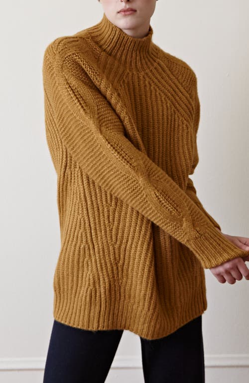 Oyun Lori Funnel Neck Tunic In Golden