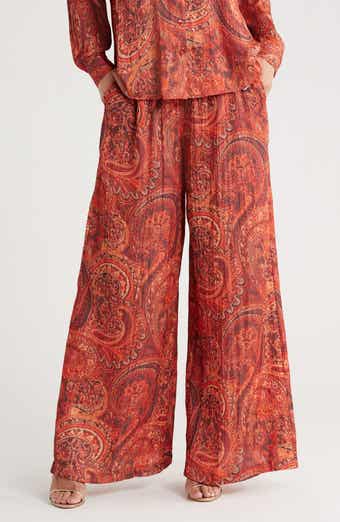 L'AGENCE Lillian Paisley Wide Leg Pants