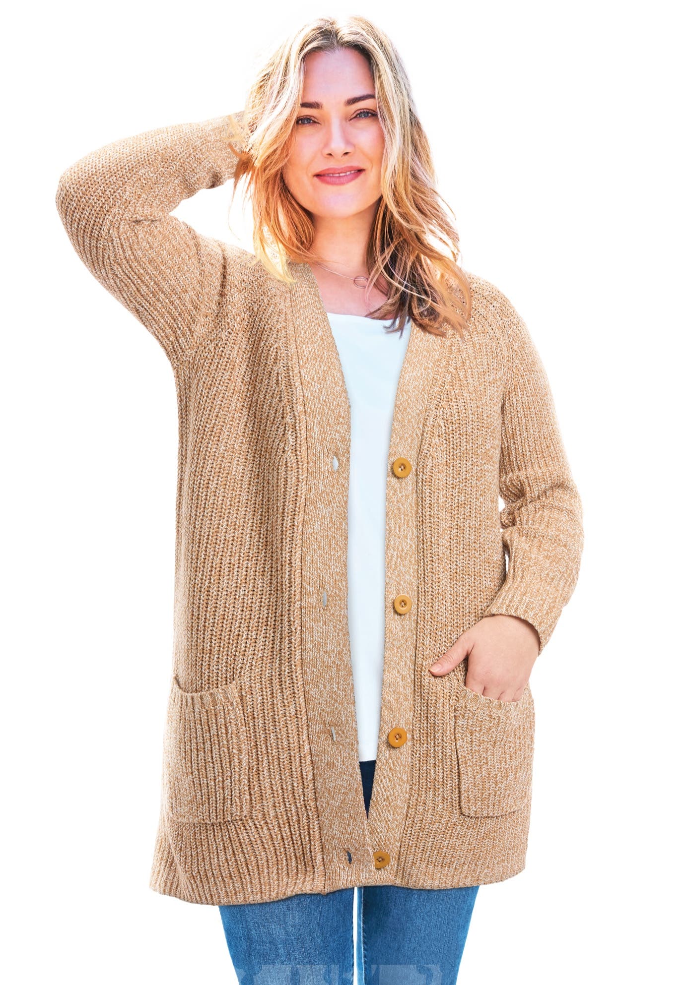 SOFT CAMEL IVORY MARLED