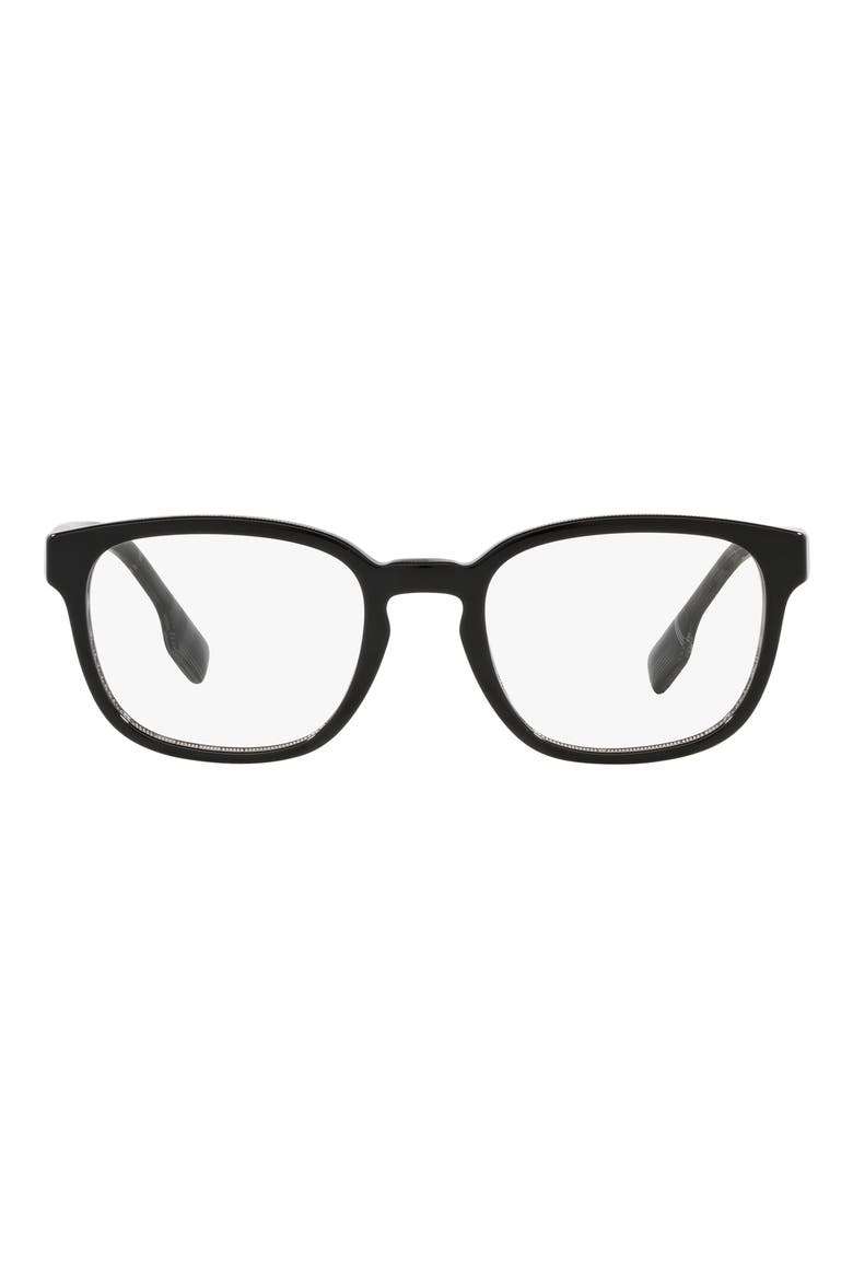 Edison 53mm Square Optical Glasses, Main, color, BLACK