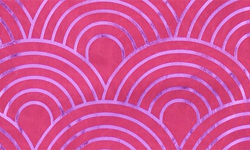 Kurt Geiger Rainbow Metallic Oblong Scarf In Fuchsia