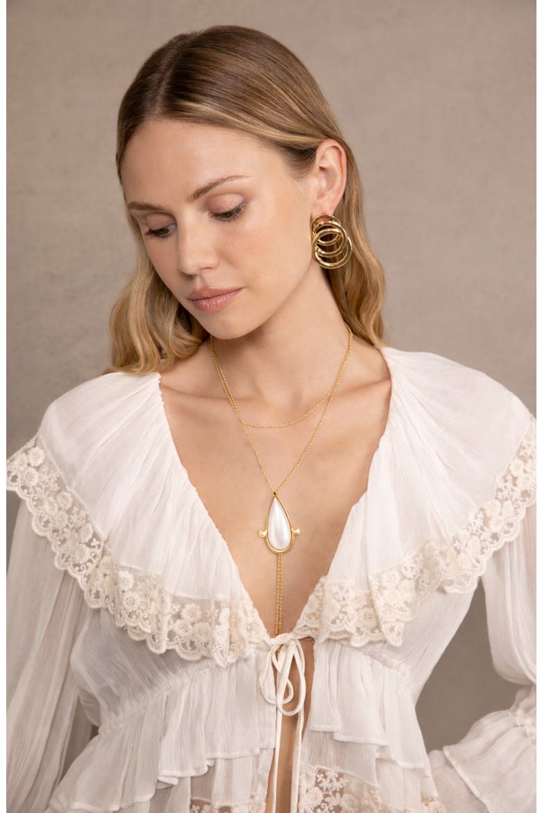 Paloma Layered Necklace, Alternate, color, GOLD/ PEARL