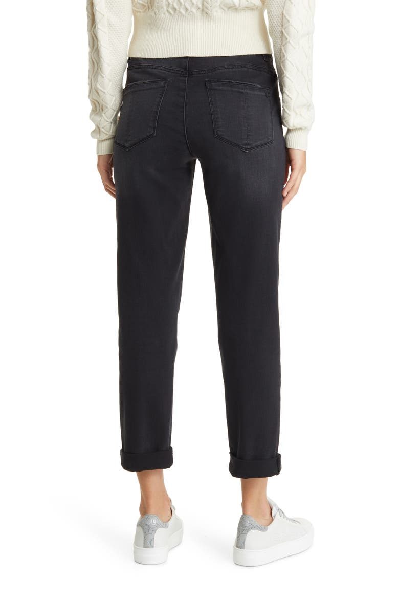 'Ab'Solution Luxe Touch Straight Leg Jeans, Alternate, color, BLACK ARTISANAL