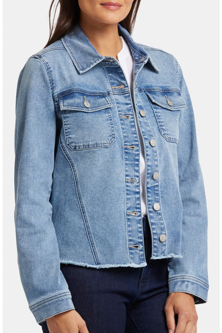Frayed Denim Jacket, Alternate, color, LAKEFRONT