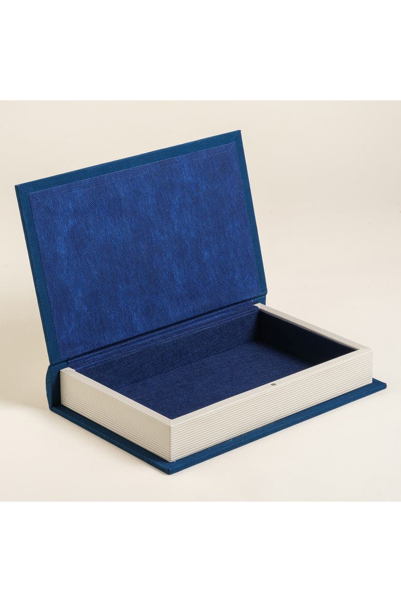 Meilin Embroidered Wooden Decorative Box, Alternate, color, Blue