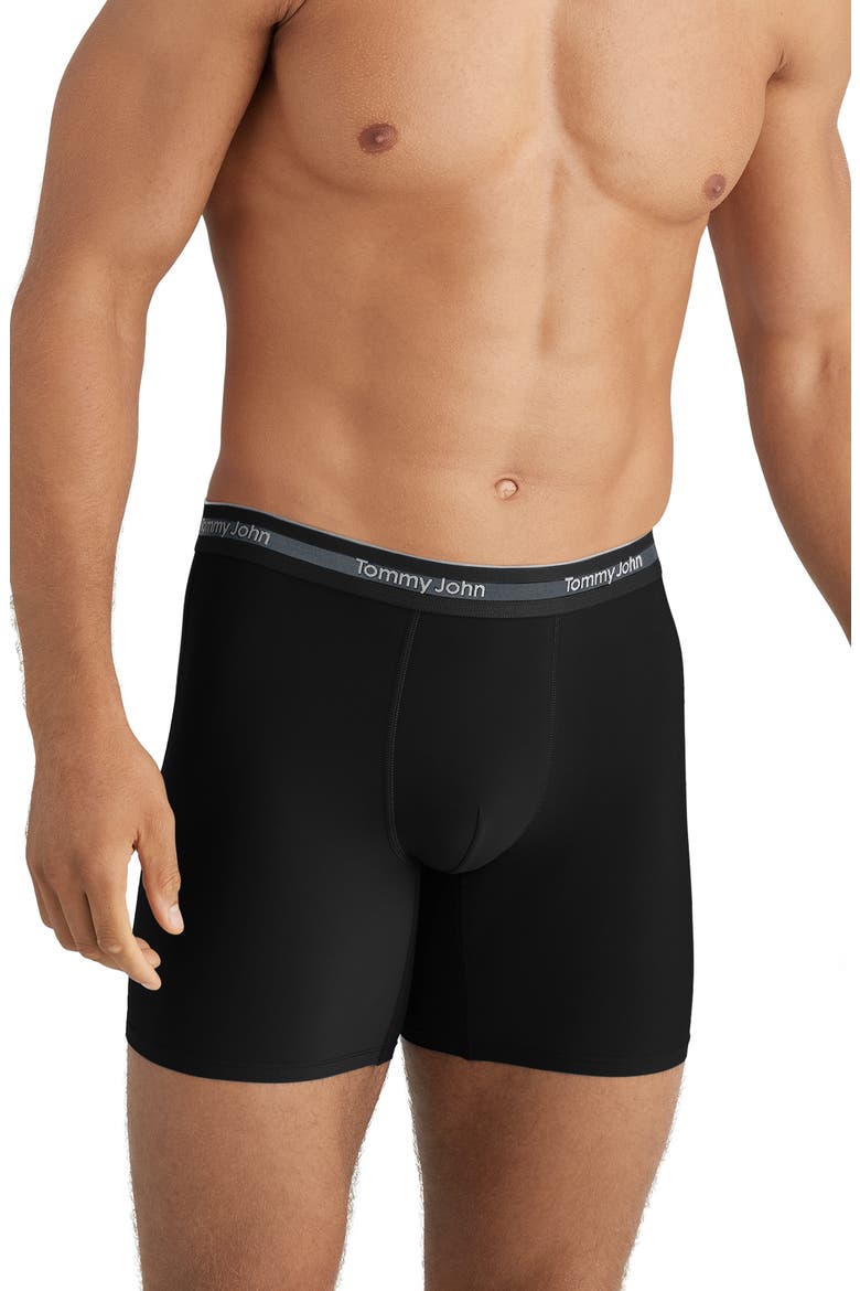 3-Pack Comfort Micro 6-Inch Boxer Briefs, Alternate, color, BLACK, BLACK (MONUMENT WB), BLACK (HAUTE RED WB)