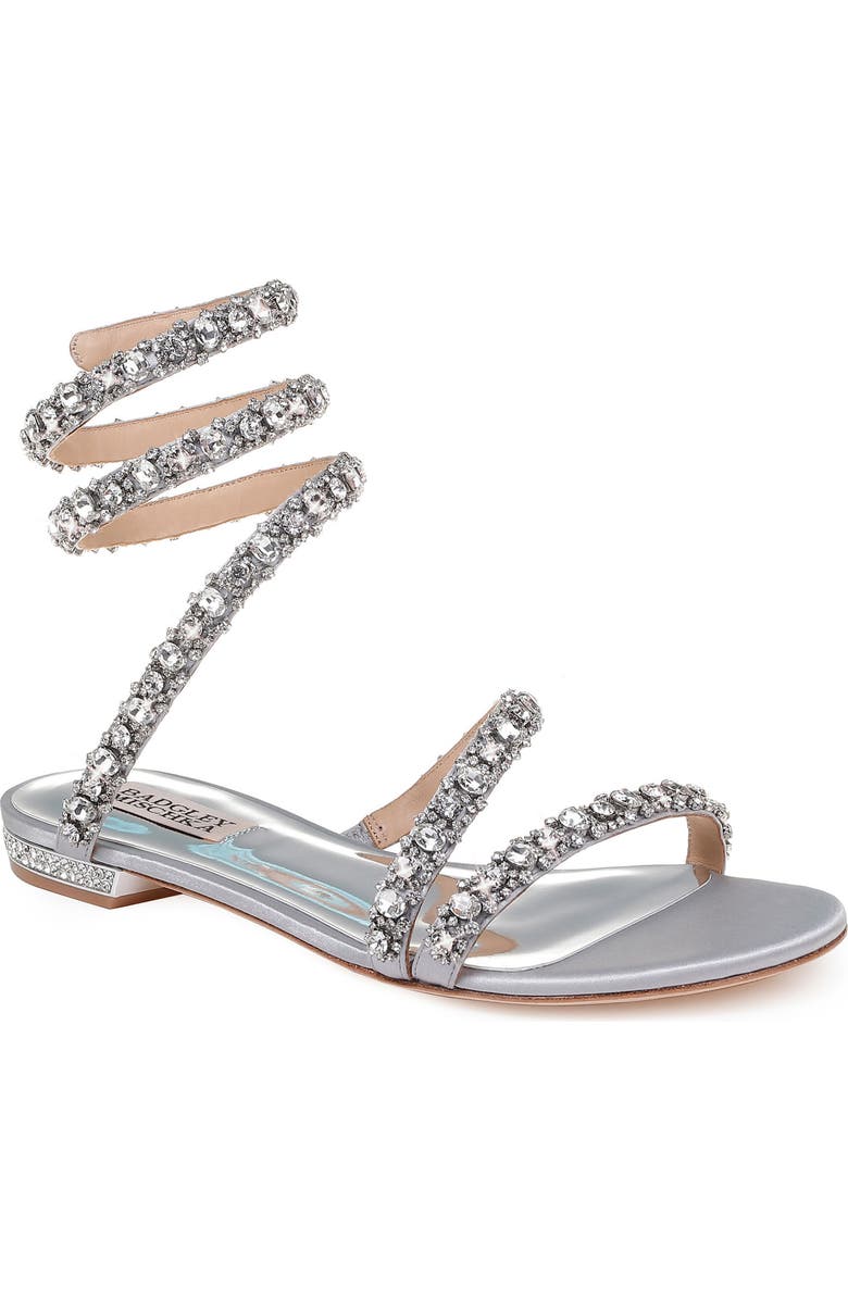 Badgley Mischka Collection Badgley Mischka Paz Crystal Ankle Wrap Sandal, Main, color,