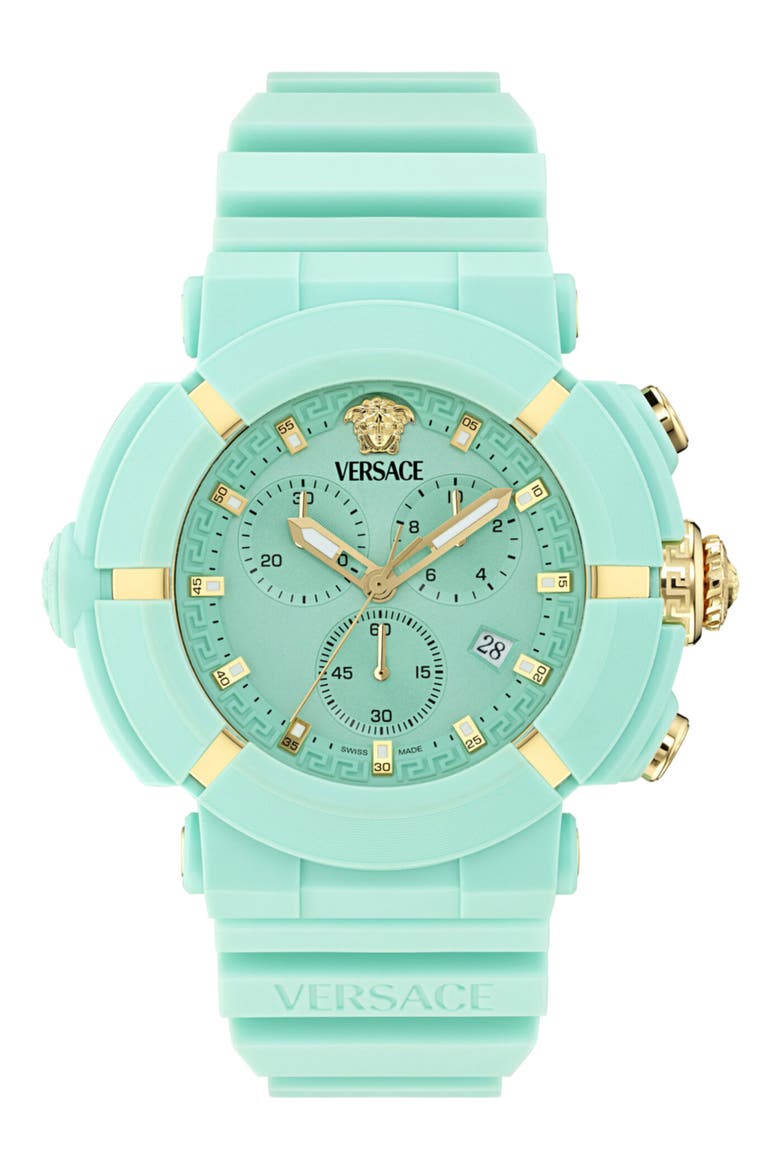 Real Active Chrono Chronograph Eco-Ceramic Watch, Main, color, LIGHT BLUE ECOCERAMIC