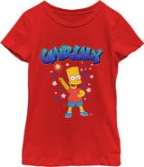 The Simpsons Girl's The Simpsons Bart Unruly Sparkler Graphic T-Shirt