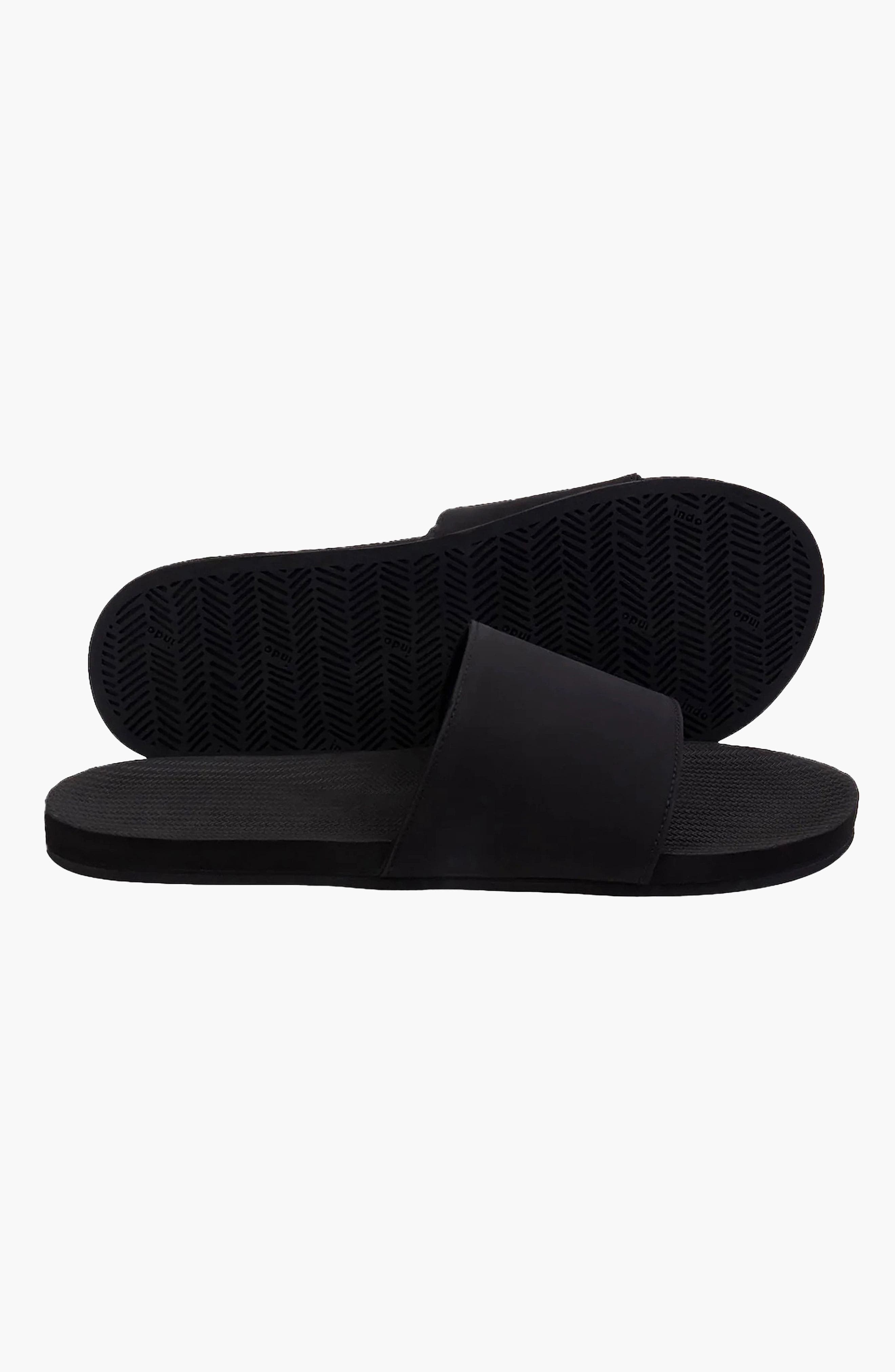 Indosole Responsibly-Made Tire Sole Slide Sandals, Alternate, color, Black