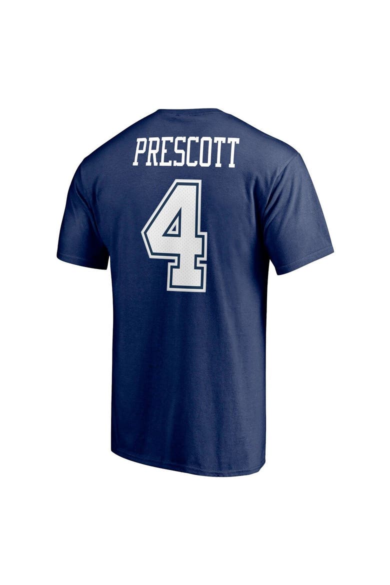 Men's Fanatics Branded Dak Prescott Navy Dallas Cowboys Player Icon Name & Number T-Shirt, Alternate, color, Navy