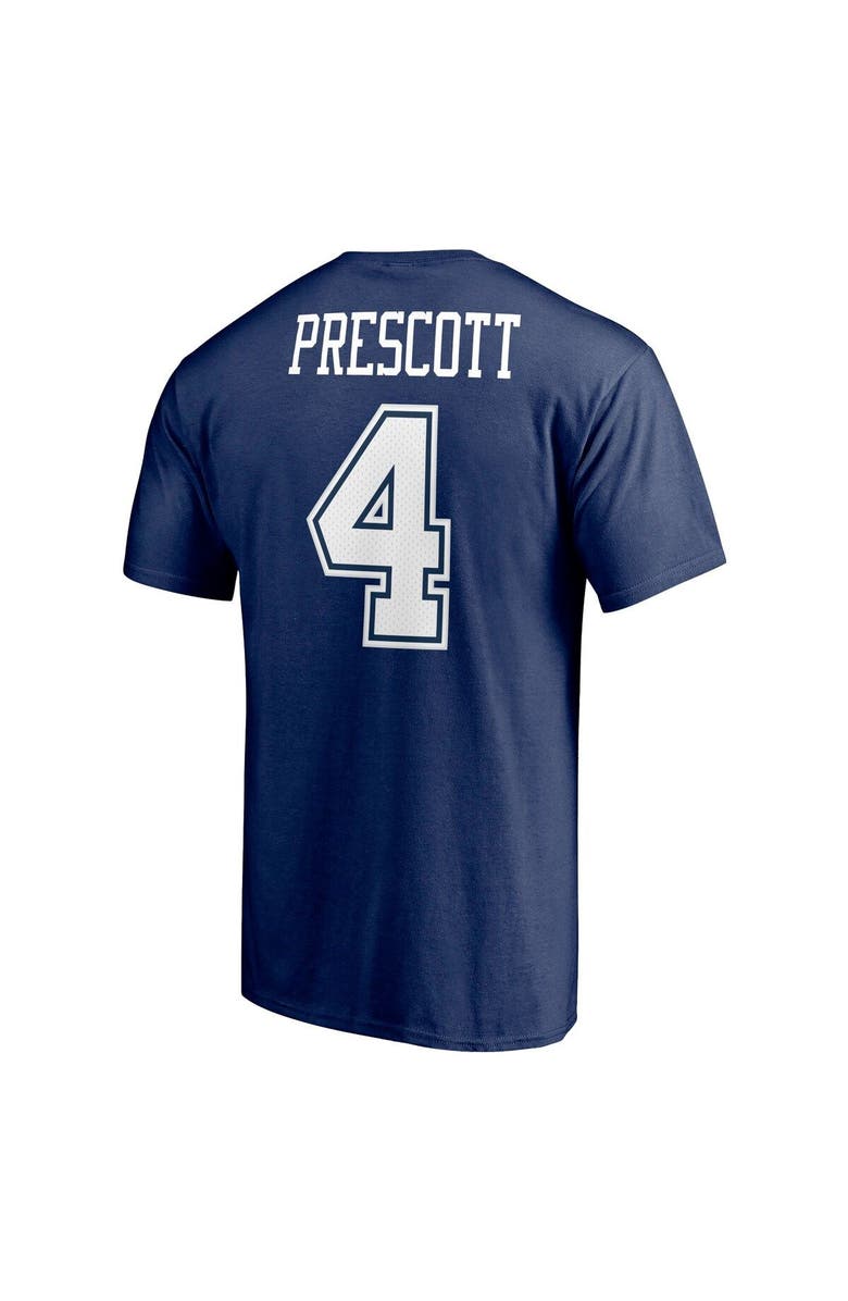 FANATICS Men's Fanatics Branded Dak Prescott Navy Dallas Cowboys Player Icon Name & Number T-Shirt, Alternate, color, Navy