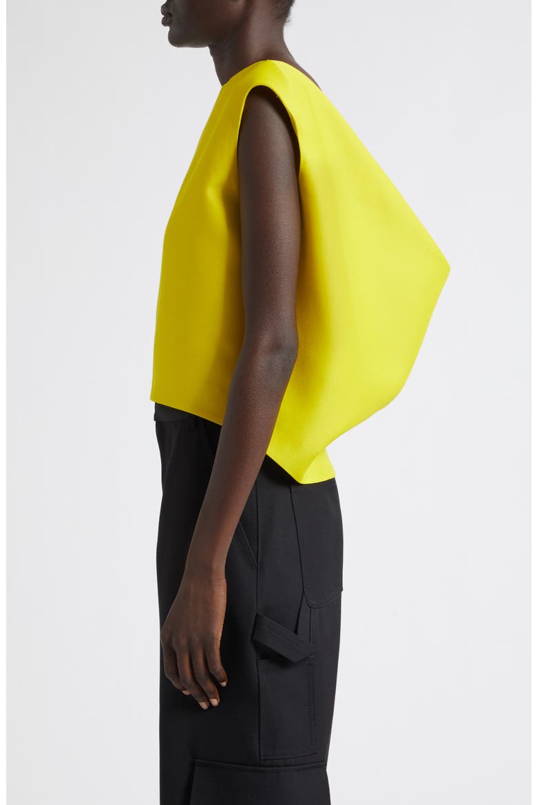 Crop Wool & Silk Drape Back Top, Alternate, color, 7200 LEMON
