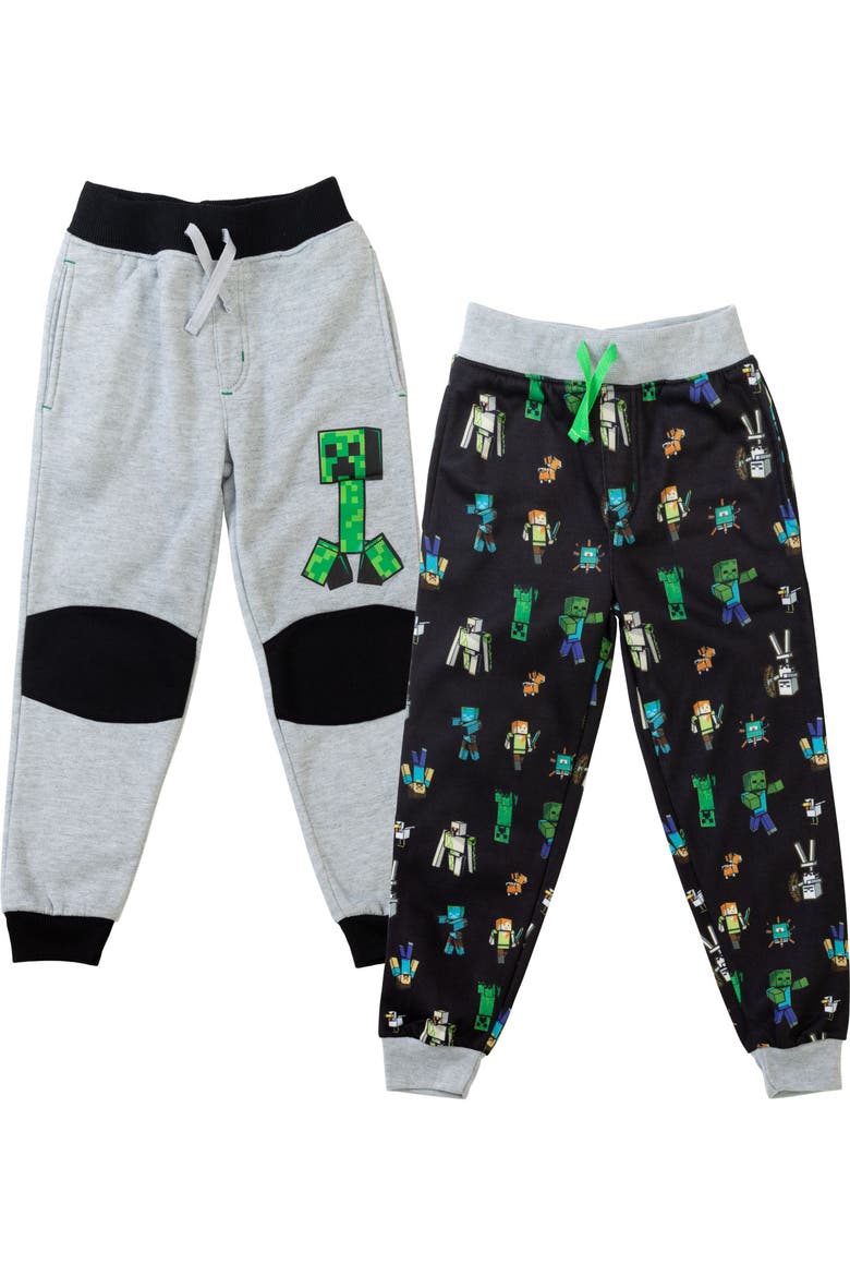 2-pack Fleece Jogger Pants (little Kid & Big Kid), Main, color, Heather Grey Black