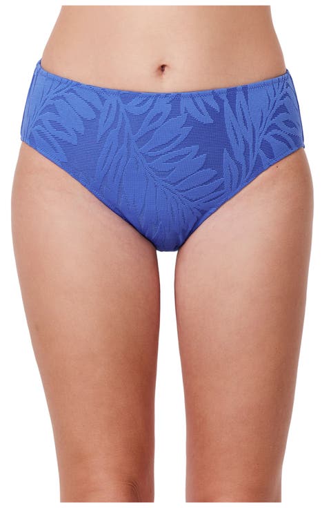 Skyfall Textured Mid Waist Swim Bottom