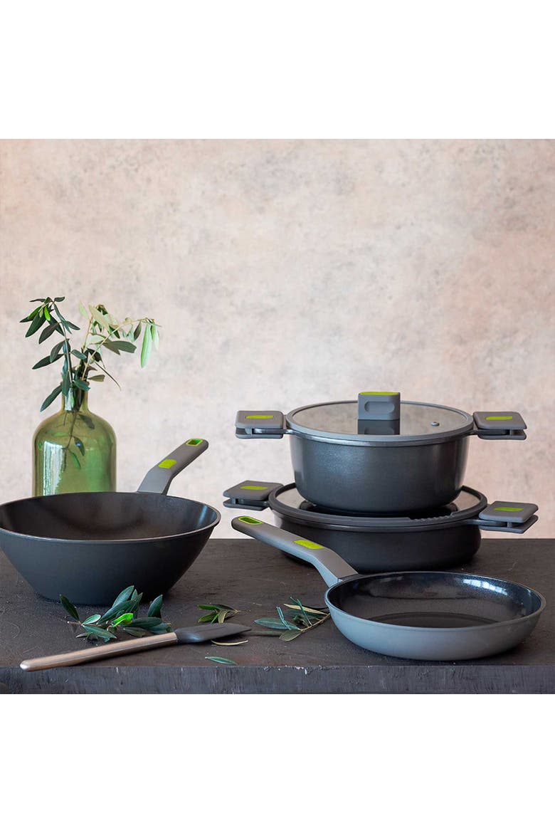 Life Ceramic Nonstick Sauté Pan w/Glass Lid, 12.5 Inch, 5.3 Quart, Alternate, color, Black