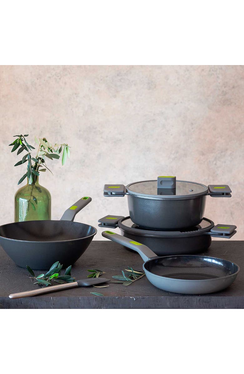 BRA Cookware Life Ceramic Nonstick Sauté Pan w/Glass Lid, 12.5 Inch, 5.3 Quart, Alternate, color, Black