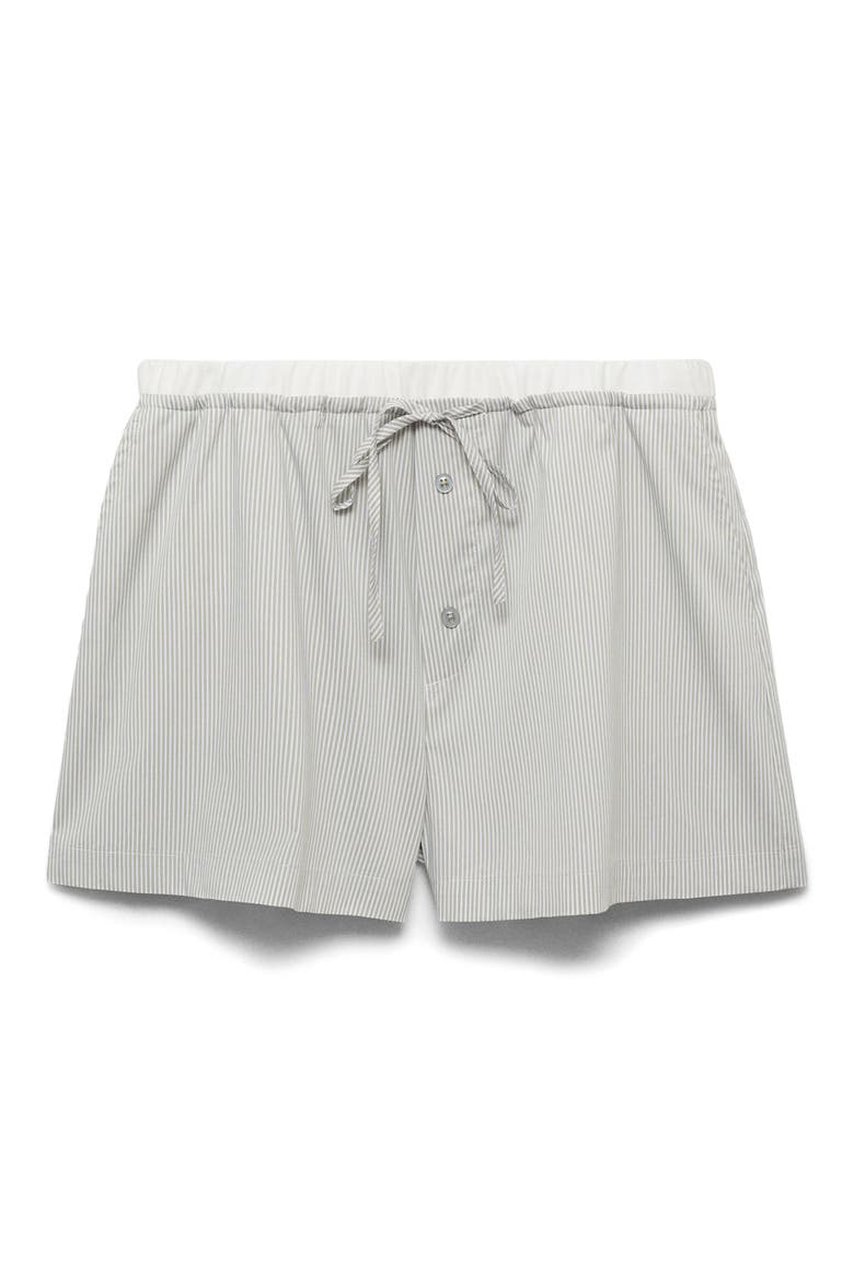 Stripe Pajama Shorts, Alternate, color, AQUA GREEN