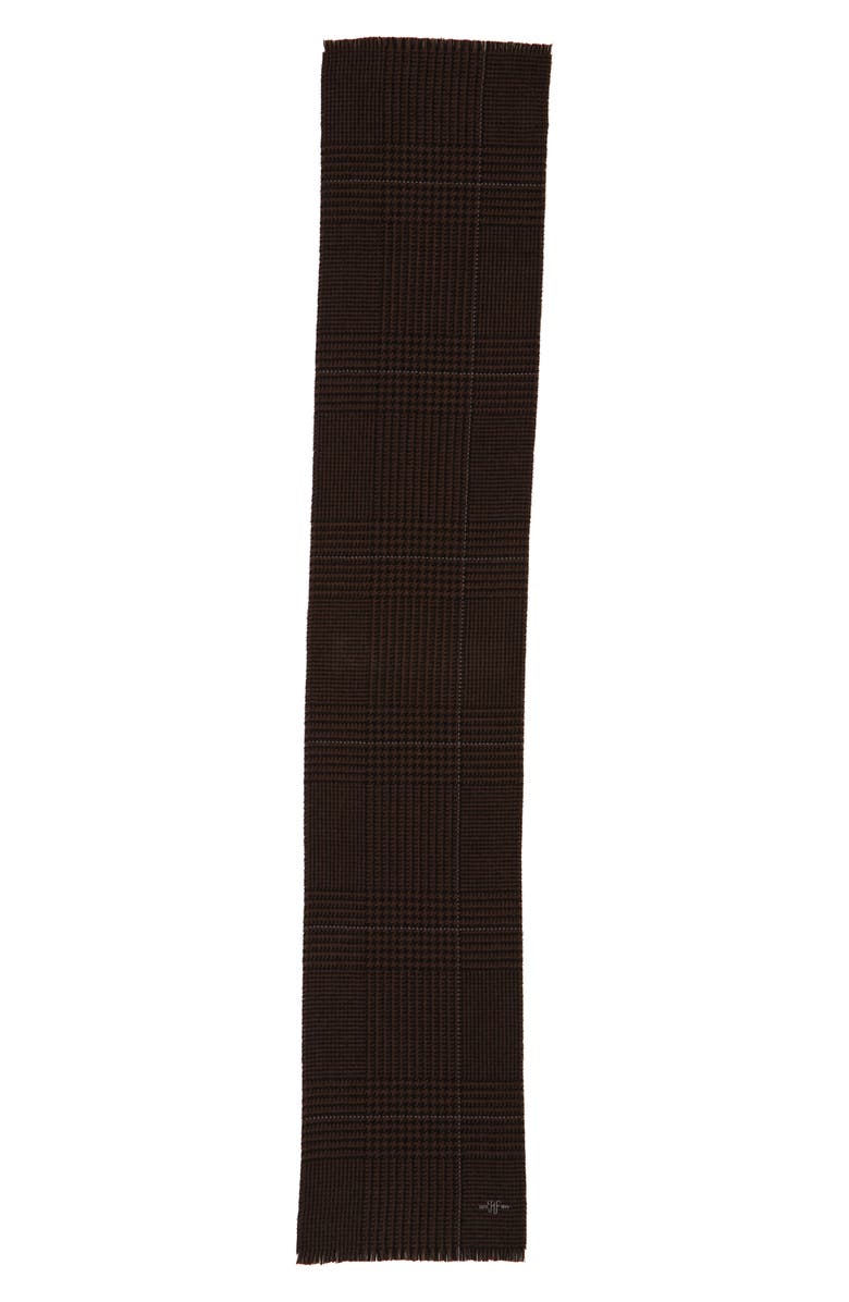 Hickey Freeman Glen Plaid Merino Wool Scarf, Alternate, color, 