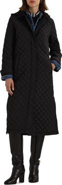 Lauren Ralph Lauren Quilted Hooded Long Coat