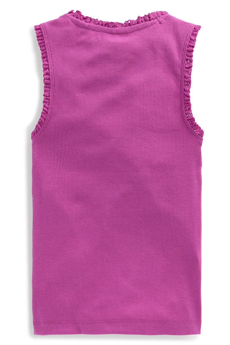 Ribbed Lace Trim Tank, Alternate, color, PURPLE
