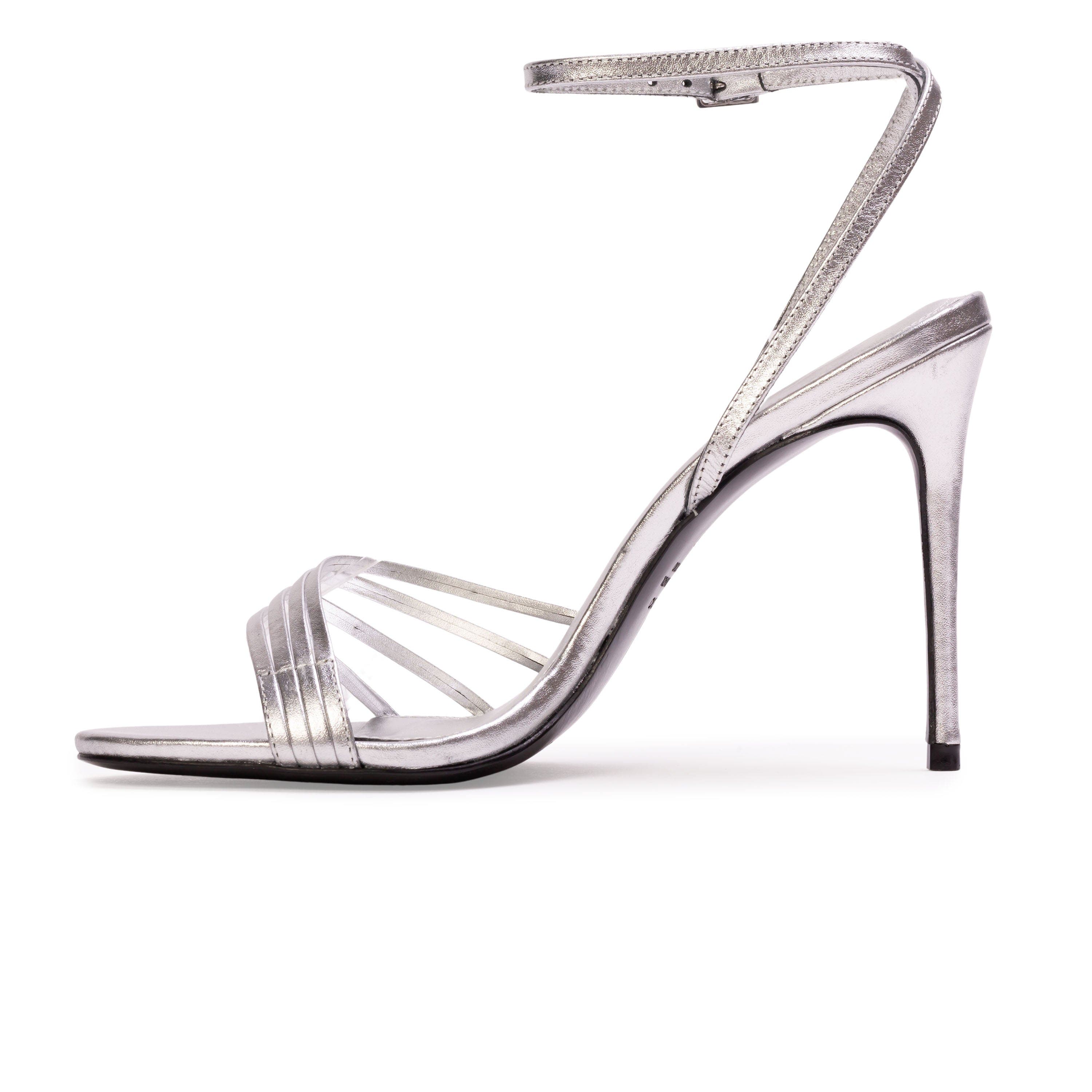 Ella 100 Metallic Sandal, Alternate, color, Silver Metallic