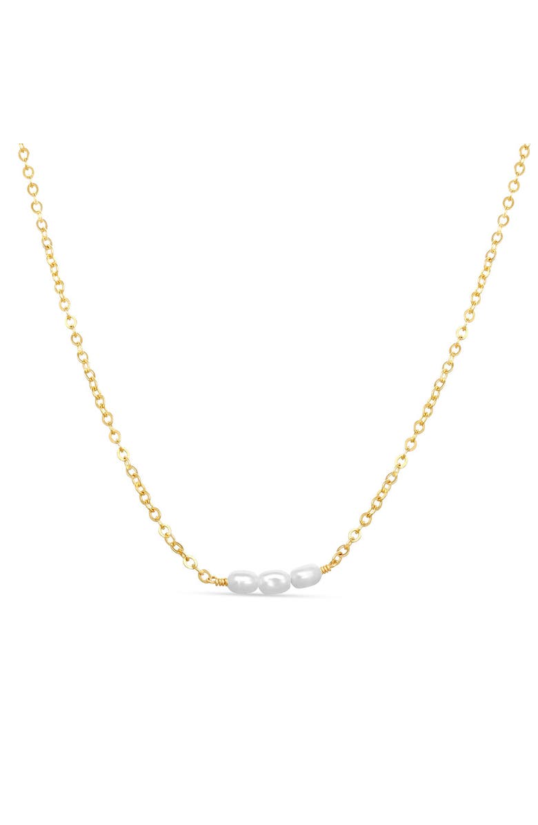 ABLE Nola Pearl Lux Necklace, Main, color, Gold/Pearl