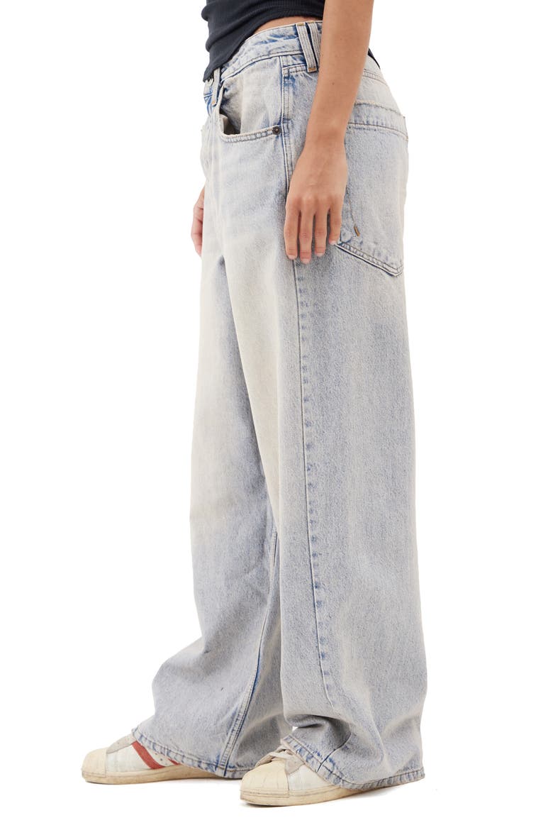 Jaya Low Rise Wide Leg Jeans, Alternate, color, BLUE/ PINK TINT