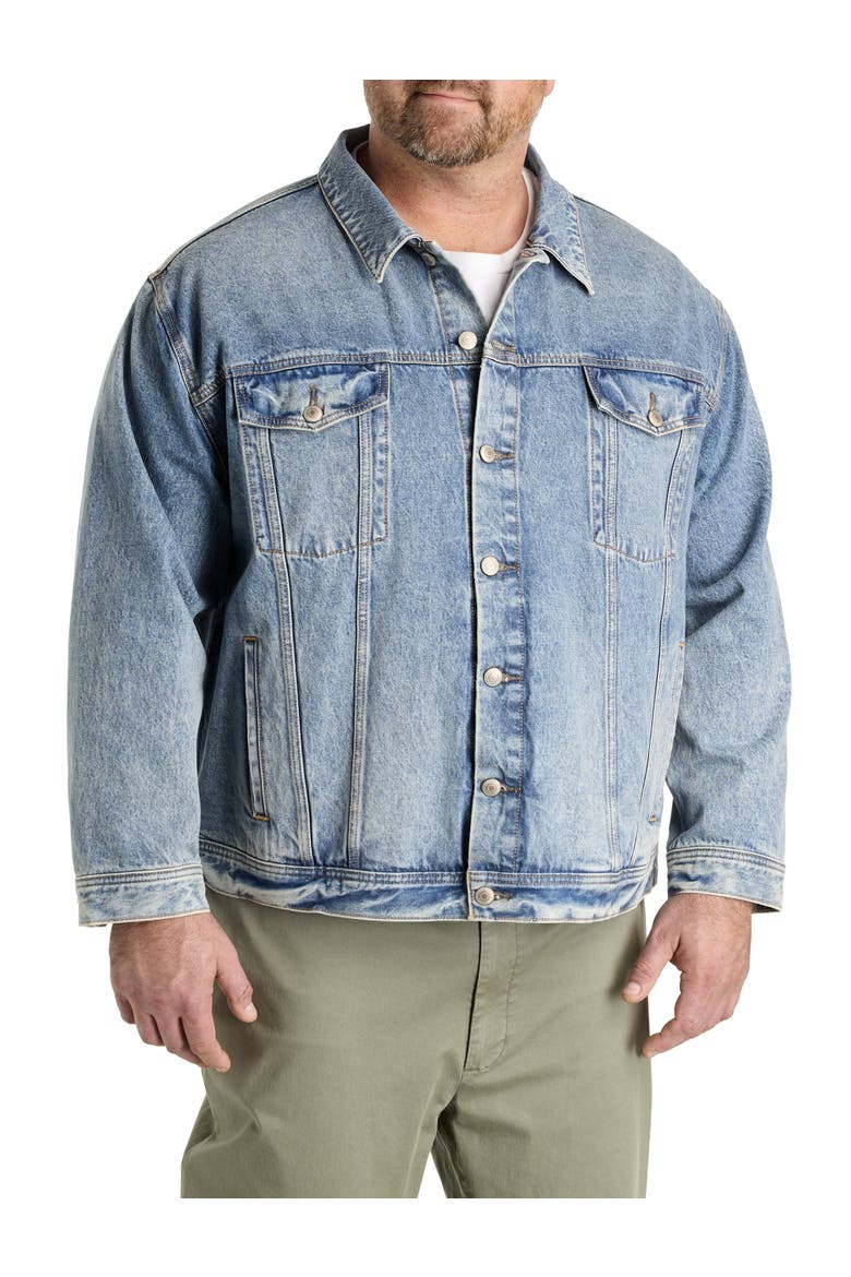 Big & Tall Classic Denim Jacket, Alternate, color, DIRTY WASH
