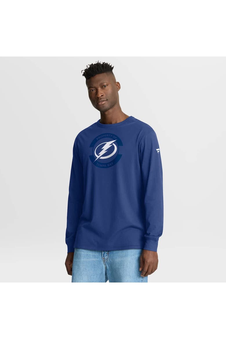 Men's Fanatics Blue Tampa Bay Lightning Authentic Pro Property Of Practice Long Sleeve T-Shirt, Alternate, color, Blue