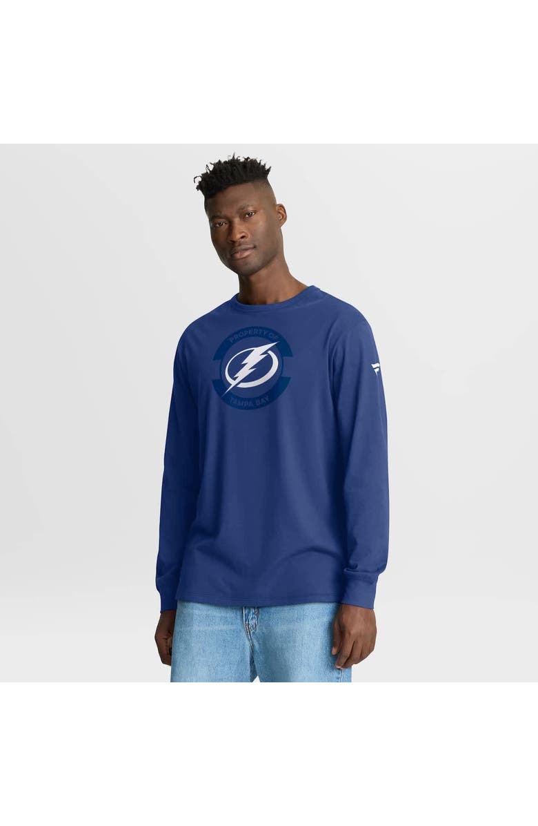 FANATICS Men's Fanatics Blue Tampa Bay Lightning Authentic Pro Property Of Practice Long Sleeve T-Shirt, Alternate, color, Blue