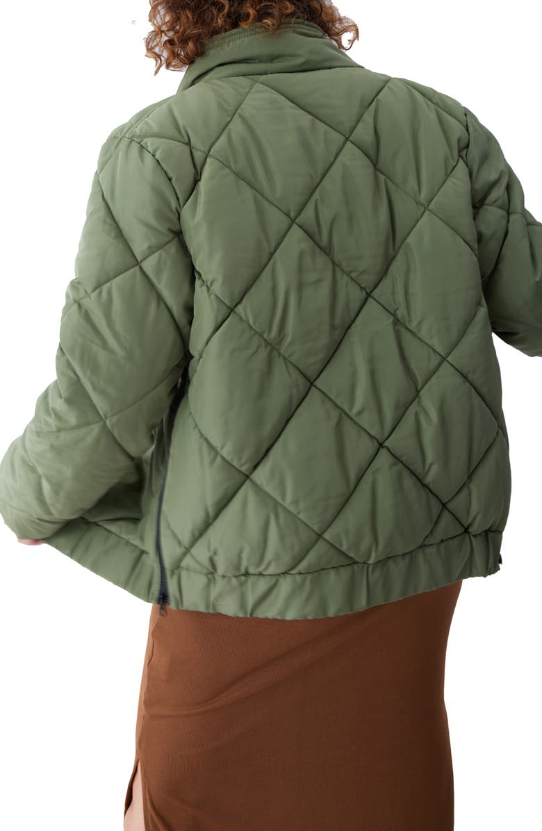 Ingrid & Isabel<sup>®</sup> Maternity Puffer Jacket, Alternate, color, Olivine