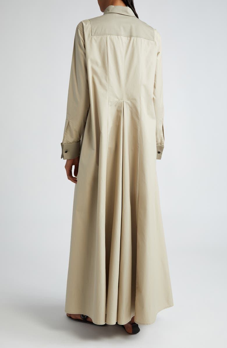 Max Mara Uganda Pleated Long Sleeve Cotton Shirtdress, Alternate, color,