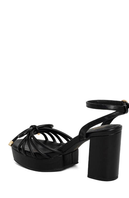 Shushop Edith Ankle Strap Platform Sandal In Black