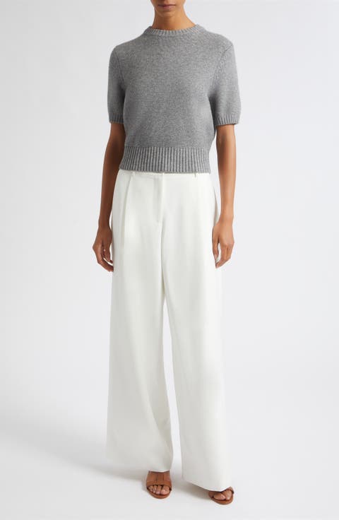 Elsie Short Sleeve Wool & Cashmere Sweater