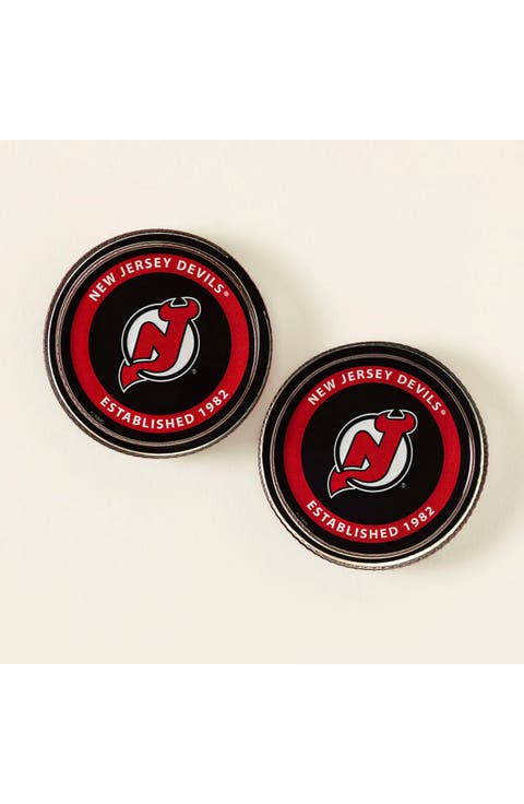 NHL Puck-Shaped Glass Coaster Set