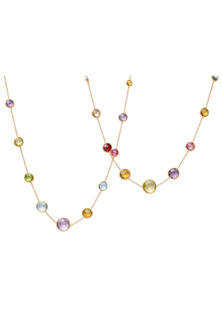 Jaipur 18k Gold Mixed Stone Necklace, Main, color, GOLD/ MIXED STONE/ DIAMOND