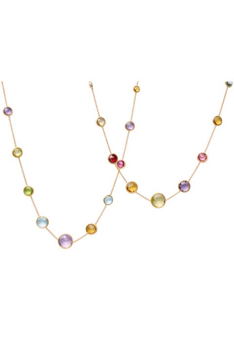Jaipur 18k Gold Mixed Stone Necklace