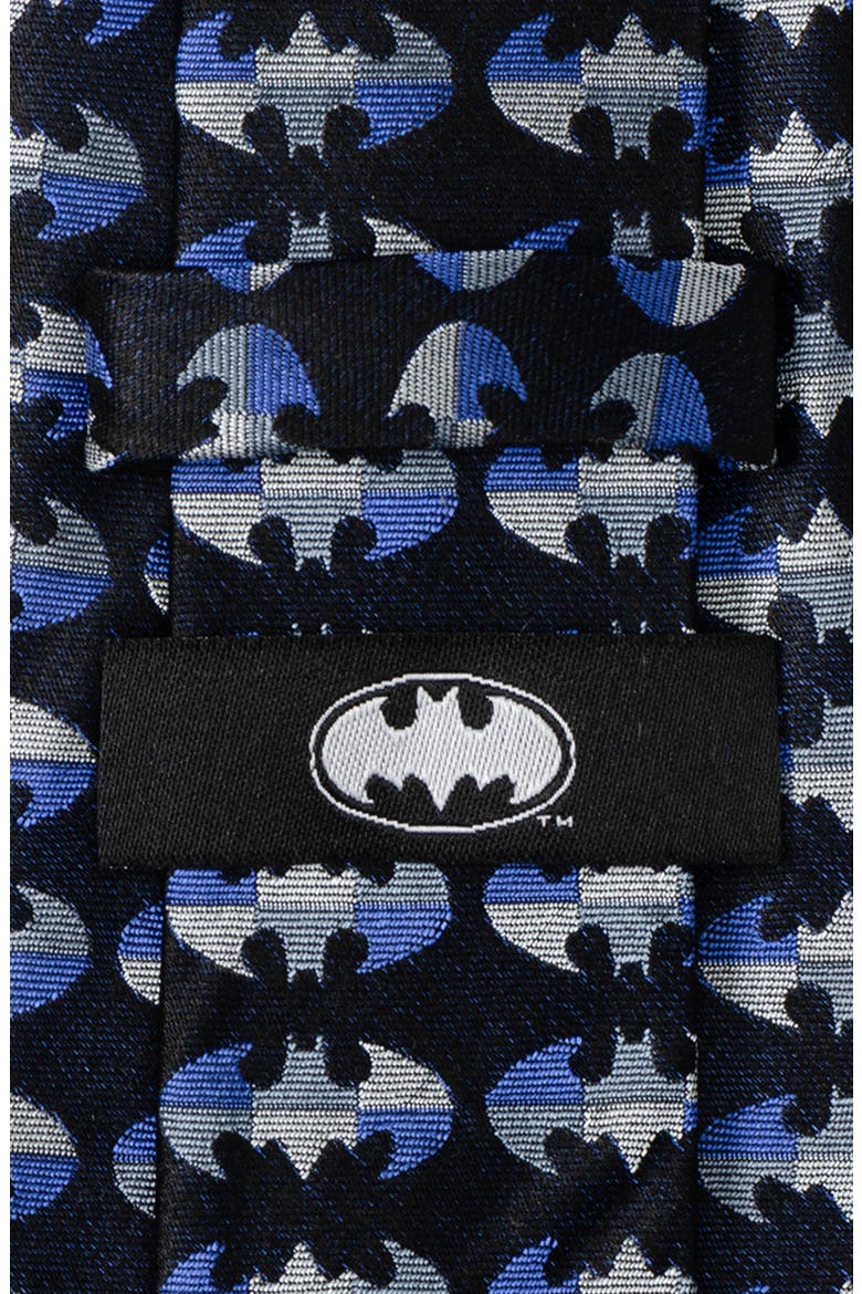 Batman Silk Tie, Alternate, color, BLACK