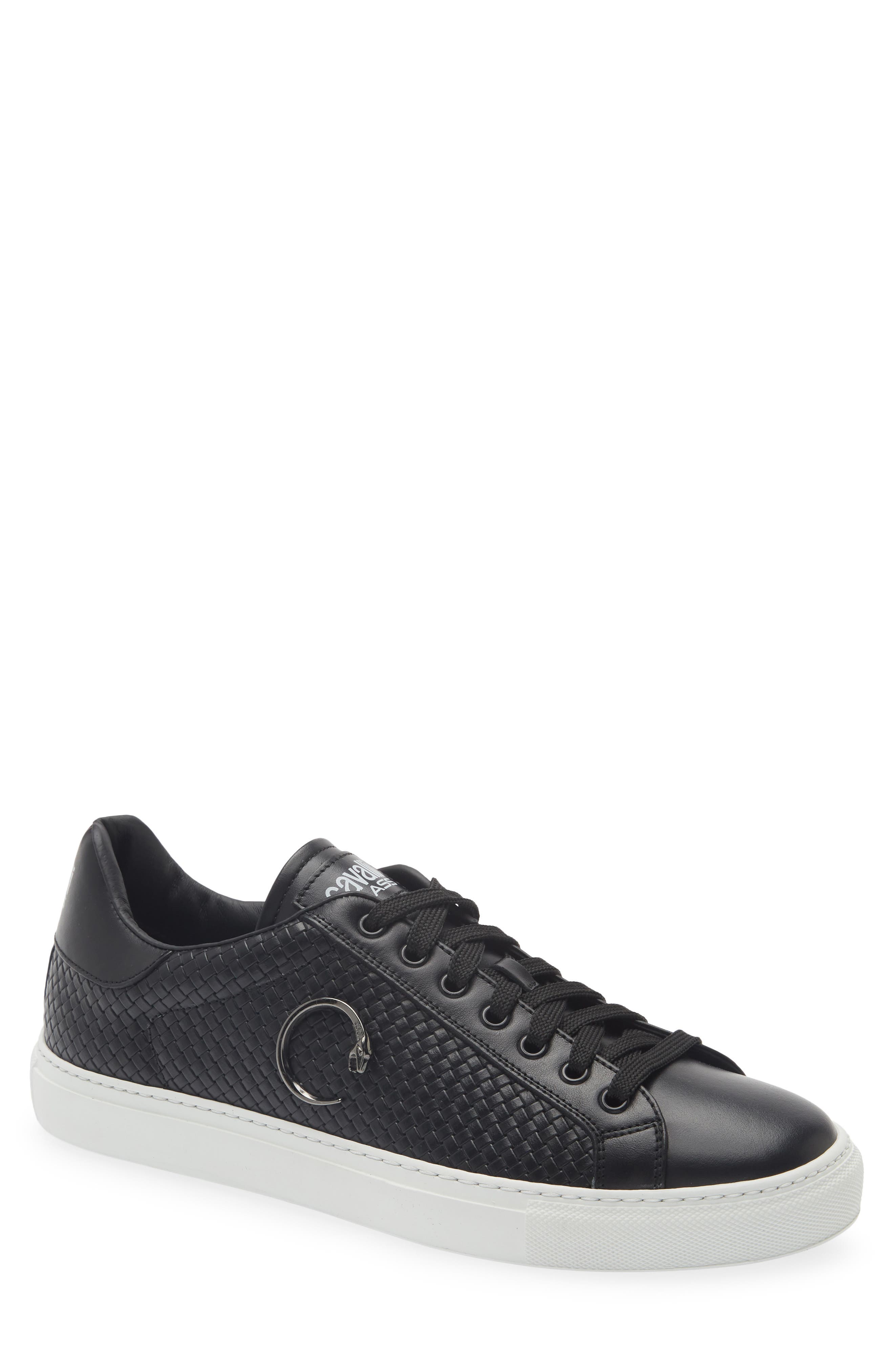 Roberto Cavalli Woven Low Top Sneaker