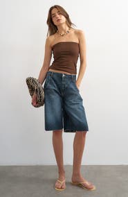 Topshop Stretch Cotton Tube Top