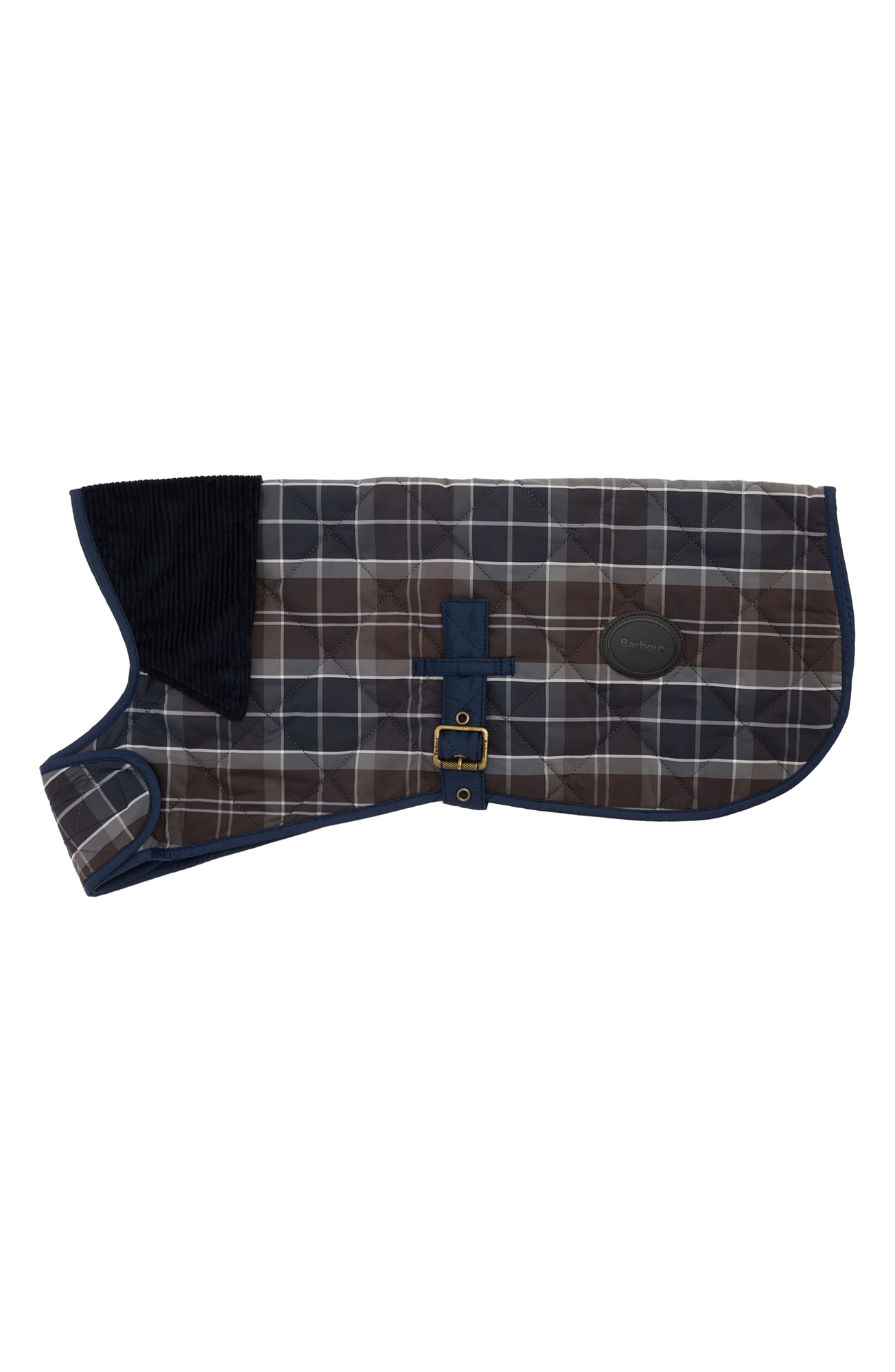 Barbour Quilted Tartan Dog Coat - Midnight Oak, Medium