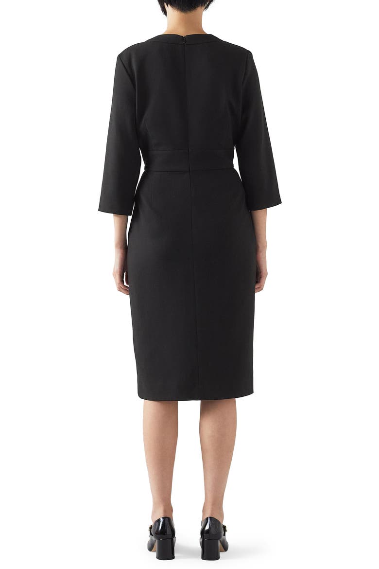 Sky Sheath Dress, Alternate, color, BLACK