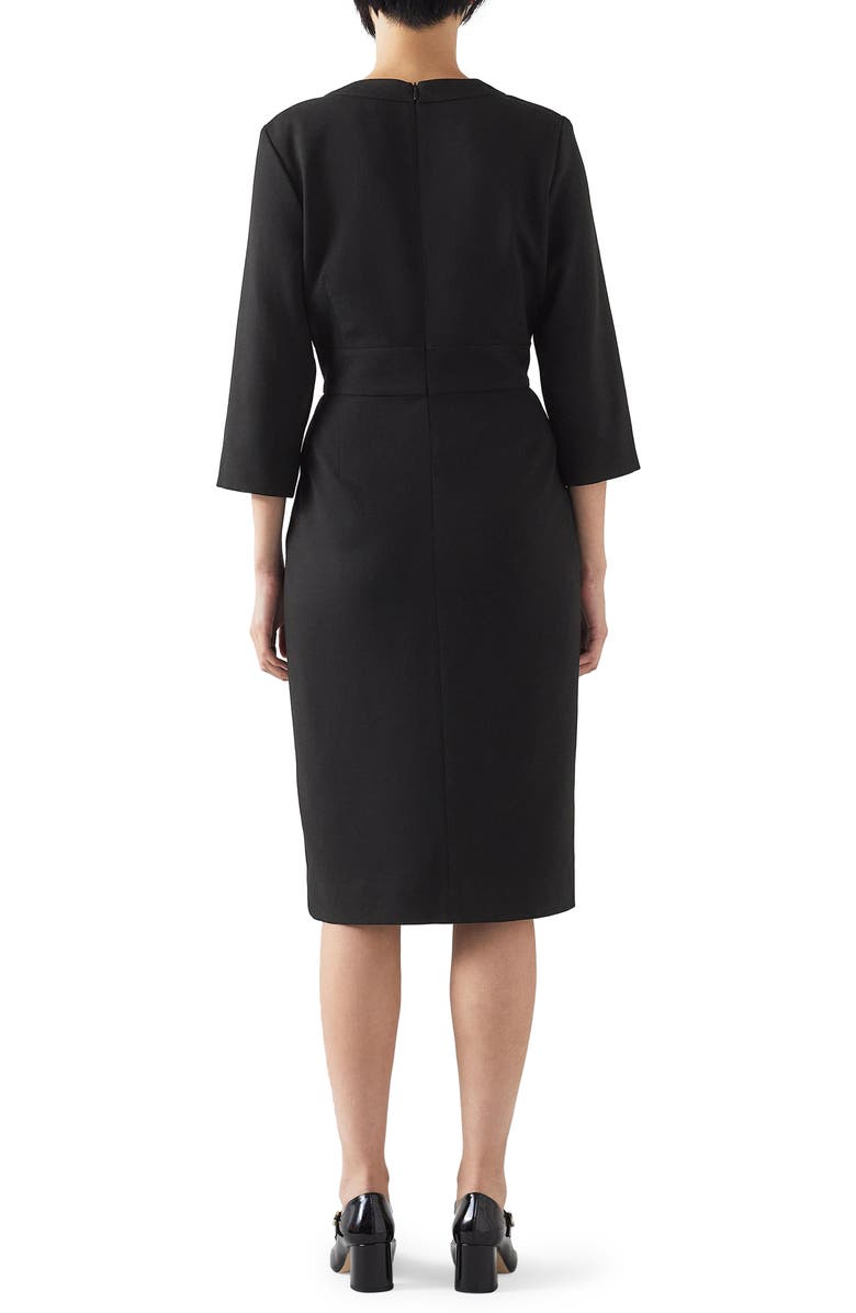 LK Bennett Sky Sheath Dress, Alternate, color, Black