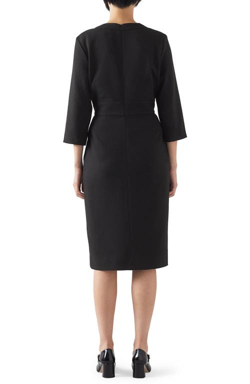 Lk Bennett Sky Sheath Dress In Black