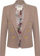 L'AGENCE Brooke Texture Double Breasted Crop Blazer