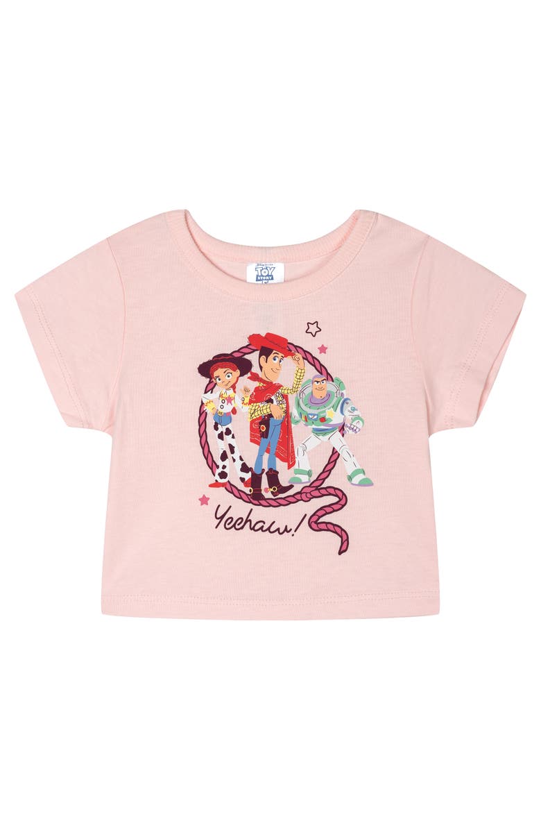 Disney Toy Story 2-Piece T-Shirt and Skort Set, Alternate, color, Woody Buzz Pink